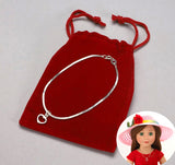 18" Dolls Silver Heart Necklace
