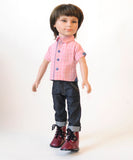 Brown Ankle Boots for 18 inch Boy Dolls