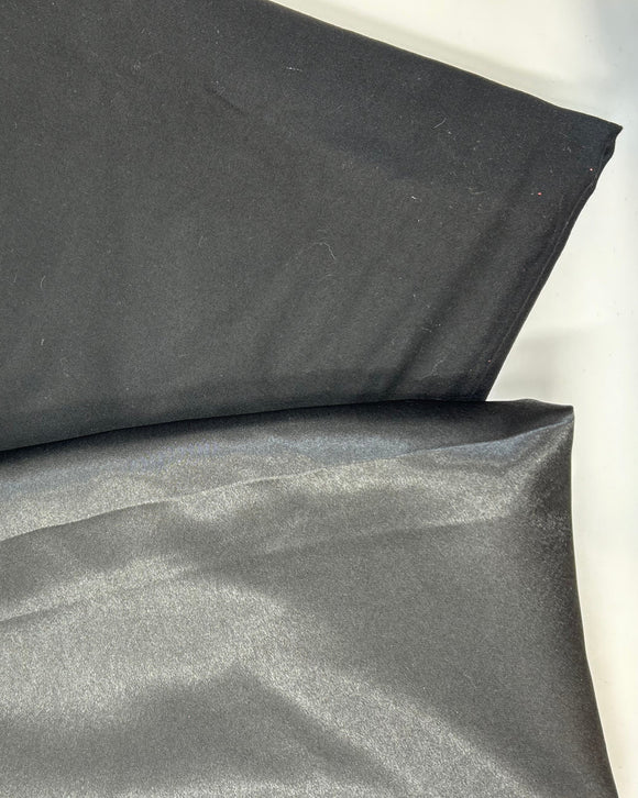 Black Wool and Satin