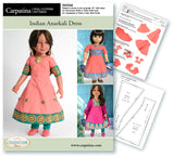 Indian Anarkali Dress - Multi-Sized Pattern PDF or Print