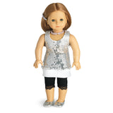 Silver Outfit fit American Girl Dolls
