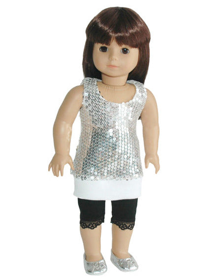 Silver Outfit fit American Girl Dolls