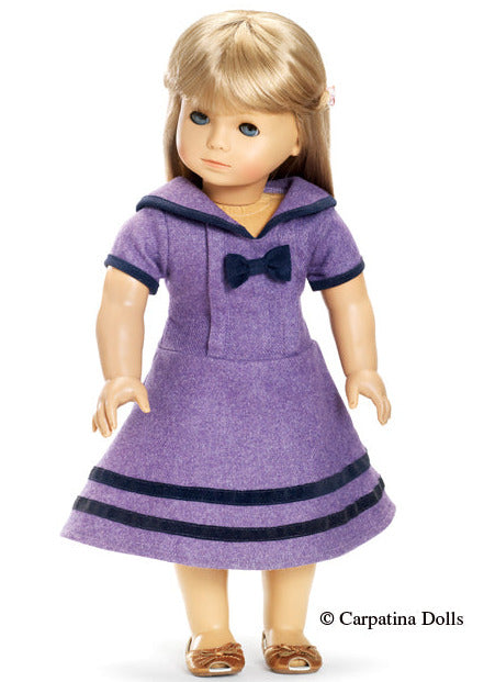 american girl doll purple dress American Girl EMILY DRESS PURPLE Christmas Holiday outfit NIB NO DOLL OR SHOES