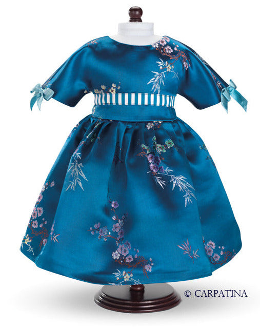 CARPATINA Blue Blossoms Dress Fits 18" American Girl Dolls CARPATINA Blue Blossoms Dress Fits 18" American Girl Dolls