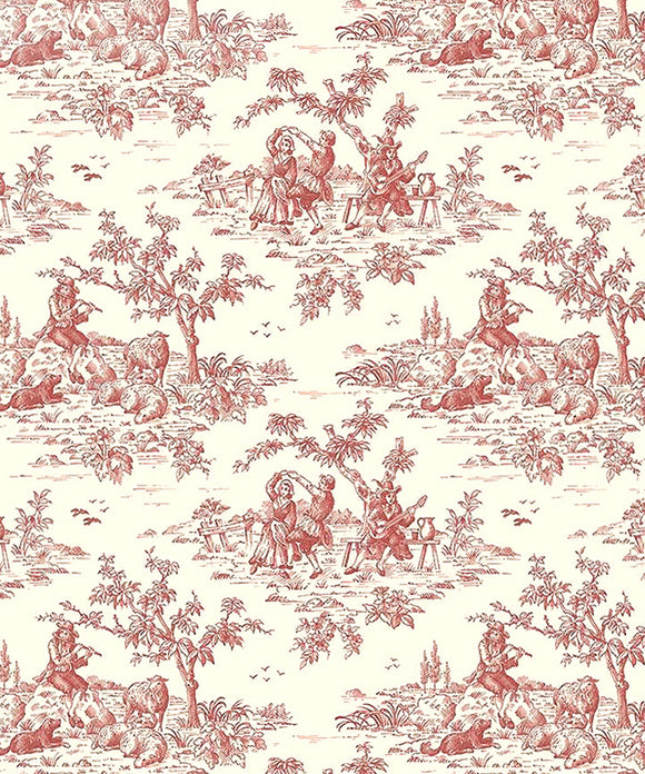 French Red Toile