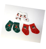 Christmas Red, White and Green Socks Set - 2 Sizes